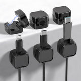 6 Pack Cord Holder Magnetic Cable Clips Phone Cord Organizer for Desk Adhesive Charger Wire Holders USB Cable Management for Office Desk Car Wall Under Desk Nightstand