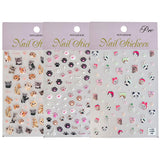 3 Sheets Cat Nail Stickers Cute Nail Stickers Cat Nail Decals Cute Nail Art Stickers Embossed Cat Claw Nail Stickers Embossed Cute Nail Supplies Nail Art Stickers DIY Nails