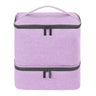 AGX Bravo Gel Nail Polish Storage Organizer Nail Dryer Bag Double Layer Carrying Case Holds 30 Bottles (15ml/0.5 Fl.Oz) Fingernail Polish Travel Storage Bag for Manicure Accessories Purple (BAG ONLY)