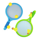 VIV Kids Tennis Racket Plastic Tennis Racket Kids with 3 Soft Balls3 ShuttlecocksToddler Outdoor/Indoor Sport Play (Mesh Bag)