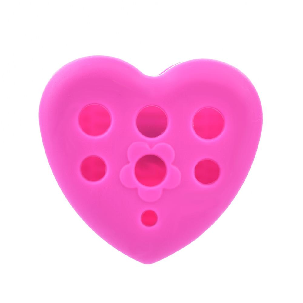 Heart-Shaped Silicone Makeup Brush Cleaning Egg
