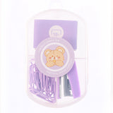 Cute Macaron Mini Stapler Student Stationery Set
