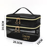 Double Layer Clear Mesh Makeup Purse and Organizer Bag