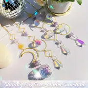 Crystal Moon Sun Prism Suncatcher for Home Decor