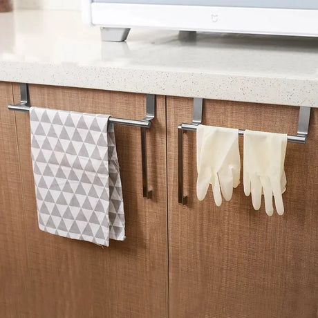 1pc 430 Towel Rack Over Cabinet Door Home Organizer