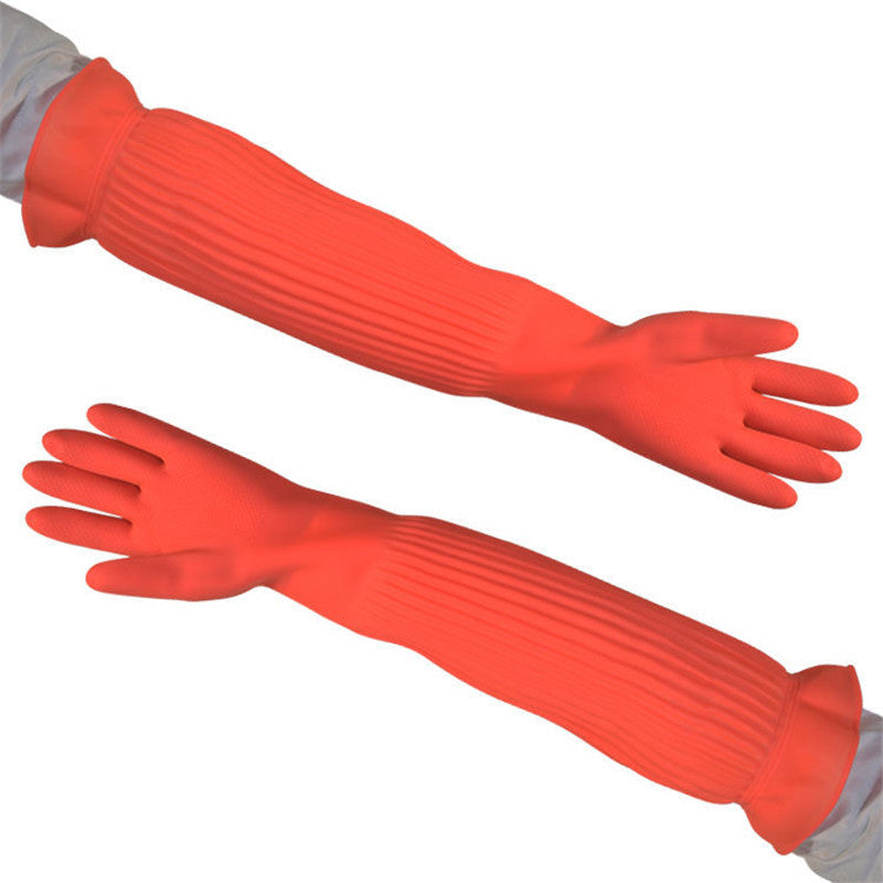 Long Waterproof Rubber Gloves for Cleaning and Laundry