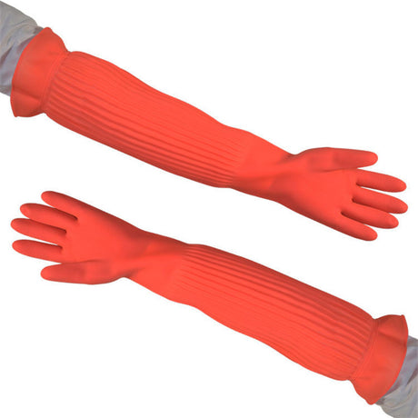 Long Waterproof Rubber Gloves for Cleaning and Laundry