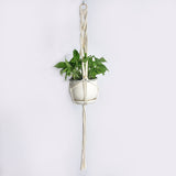 Handwoven Cotton Rope Hanging Planter Basket