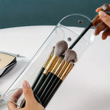 PVC Transparent Cosmetic Organizer Bag with Snap Closure