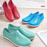 Women's Waterproof Low-tube Velvet Cotton Rain Boots
