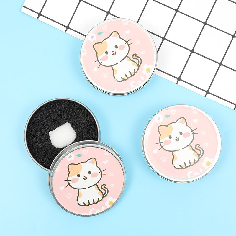 Makeup Brush Dry Cleaning Sponge and Scrubber Box