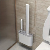 Wall-mounted Toilet Brush Set for Corner Cleaning