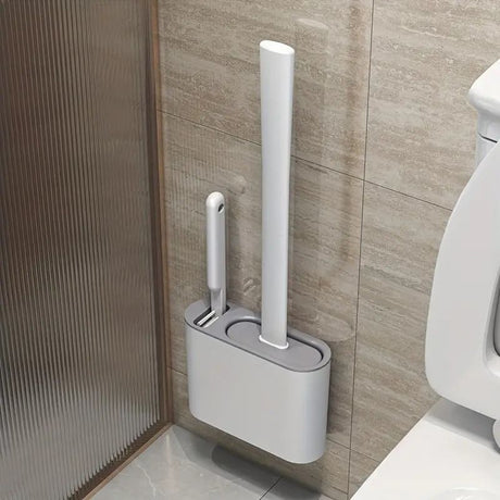Wall-mounted Toilet Brush Set for Corner Cleaning