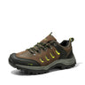 NORTIV 8 Mens Waterproof Hiking Shoes Leather Low-Top Hiking Shoes for Outdoor Trailing Trekking Camping WalkingSize 13Black/Brown/YellowQUEST-1-W