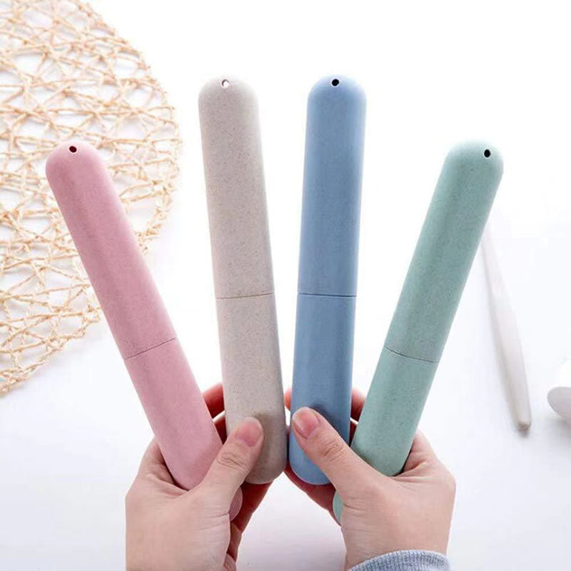 Portable Wheat Straw Travel Toothbrush Storage Box