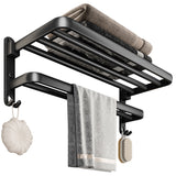 Bathroom Storage Rack - No Punching Space Aluminum Towel Holder
