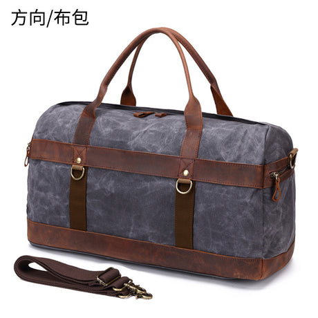 Vintage Waxed Canvas Travel Bag for Camping and Storage