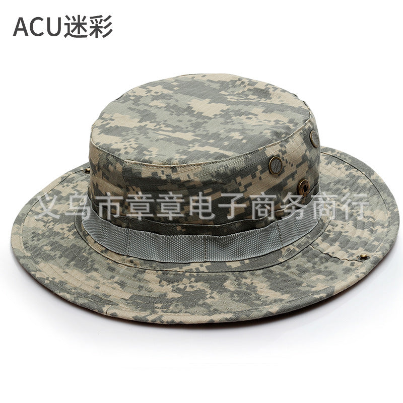 Camouflage Outdoor Round Brim Hat for Hiking