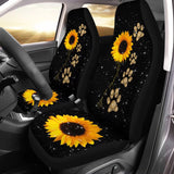 gearider Auto Car Seat Covers 2 Pack Blue Dog Paw Woven Pattern Thick Durable Bucket Seats Protector for Men Women Fit Car Sedan Truck Van