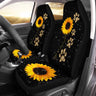 gearider Auto Car Seat Covers 2 Pack Blue Dog Paw Woven Pattern Thick Durable Bucket Seats Protector for Men Women Fit Car Sedan Truck Van