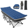 Suteck Camping Cot 32In XXL Folding Camping Cot Heavy Duty Sleeping Bed for Adults 1200D Double Layer Oxford Cots for Camping W/Pilllow Cushion Carry Bag for Home Office Nap Beach Travel