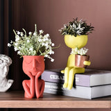 Nordic Style Portrait Art Planter for Home Decor