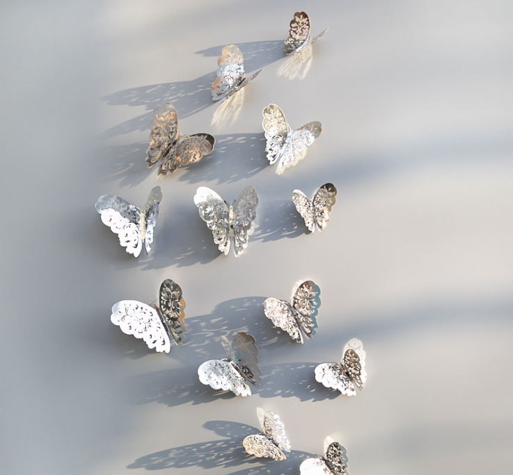 3D Hollow Butterfly Wall Stickers for Home Decor