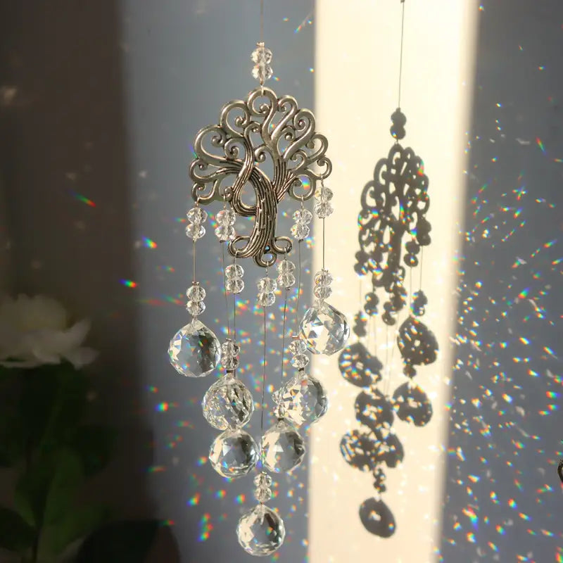 Tree of Life Suncatcher Crystal Pendant for Home Decor