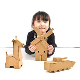 DIY Cardboard House Model for Kids - Craft & Color