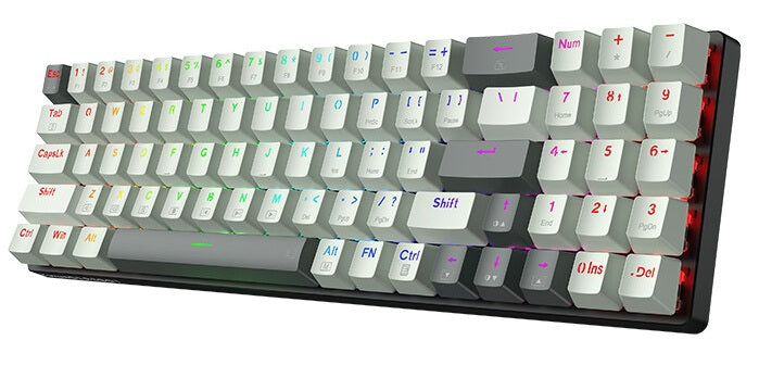 Thunderobot K78R White Gaming Mechanical Keyboard 78 Red Switch Keys