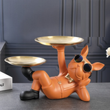 Decorative Double Plate Key & Storage Tray