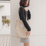 Canvas Women's Bag, Versatile Shoulder Bucket Bag