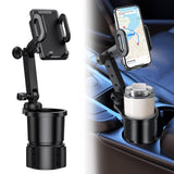 EEEKit 2 in 1 Car Cup Holder Expander Phone Mount 360° Rotation Compatible with iPhone Samsung All Smartphone Black