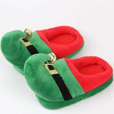 Santa Claus Elk Home Fur Slippers