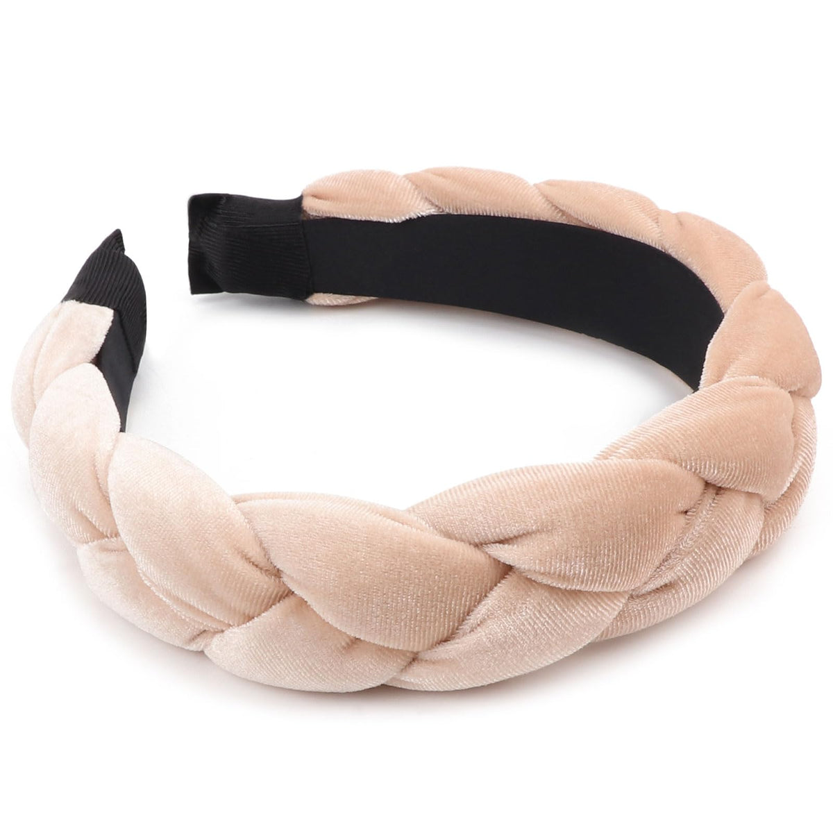 DRESHOW Braided Headbands for Women Velvet Hair Hoop Elastic Criss Cross Hair Bands Accessories