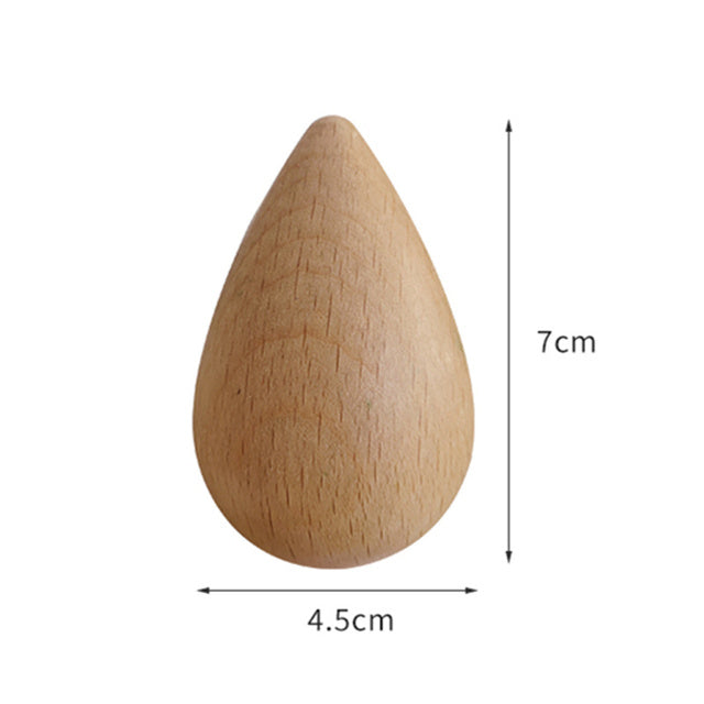 Cute Beech Wood Water Drop Hook for Home Storage