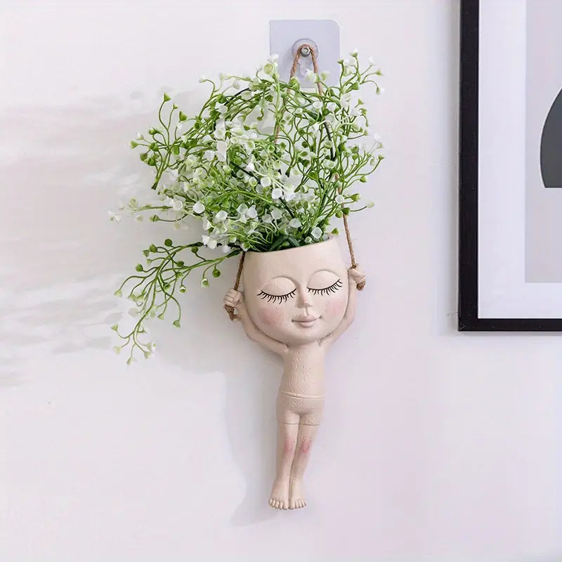 Hanging Planter with Face for Indoor Plants (1pc)