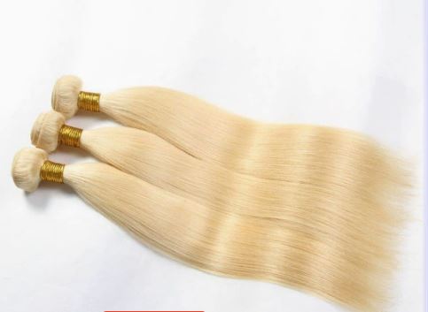 Blond Straight Wave Real Human Hair Extension
