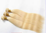 Blond Straight Wave Real Human Hair Extension