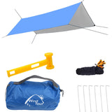 Wind Tour Portable Multifunctional Tent Footprint Traveling Awning Backpacking Tarp Rain Fly Tarp Tent Waterproof Shelter Outdoor Camping Tarp Sun Shelter for Hiking Beach (118×177 in)