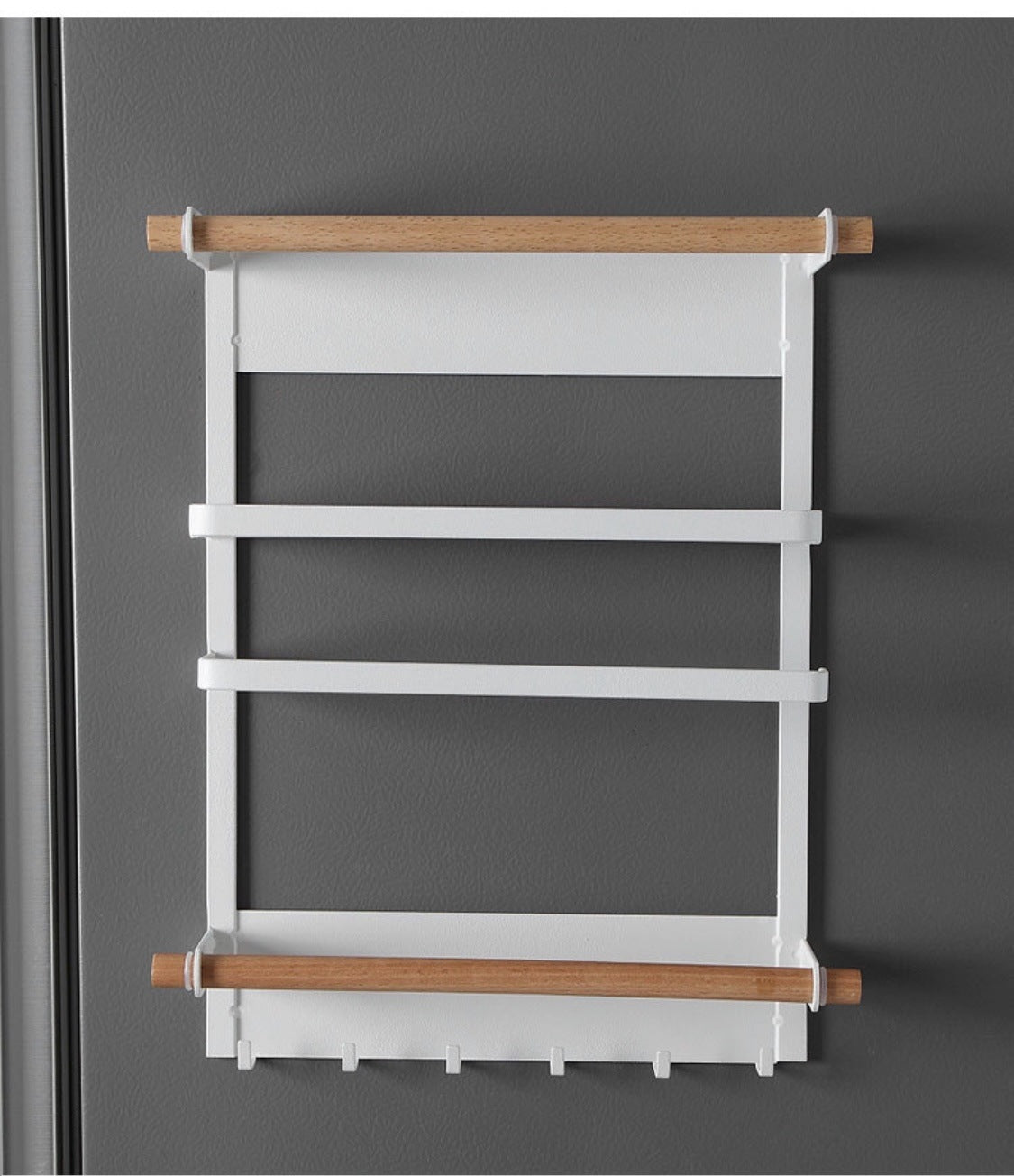 Magnetic Kitchen Towel Rack and Storage Organizer