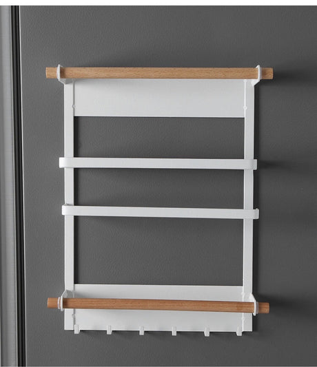 Magnetic Kitchen Towel Rack and Storage Organizer