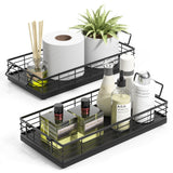 JNFUZ Toilet Paper Basket 2PCS 13 Inch Bathroom Basket Toilet Tank Tray Toilet Tank Basket Top of Toilet Storage Toiletries Organizer for Bathroom Living Room and Kitchen