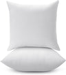 LANE LINEN 18 x 18 Throw Pillow Insert - Pack of 2 White Down Alternative Pillow Inserts for Decorative Pillow Covers Throw Pillows for Bed Couch Pillows for Living Room