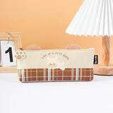 Canvas Zipper Pen Bag for Student Stationery Storage