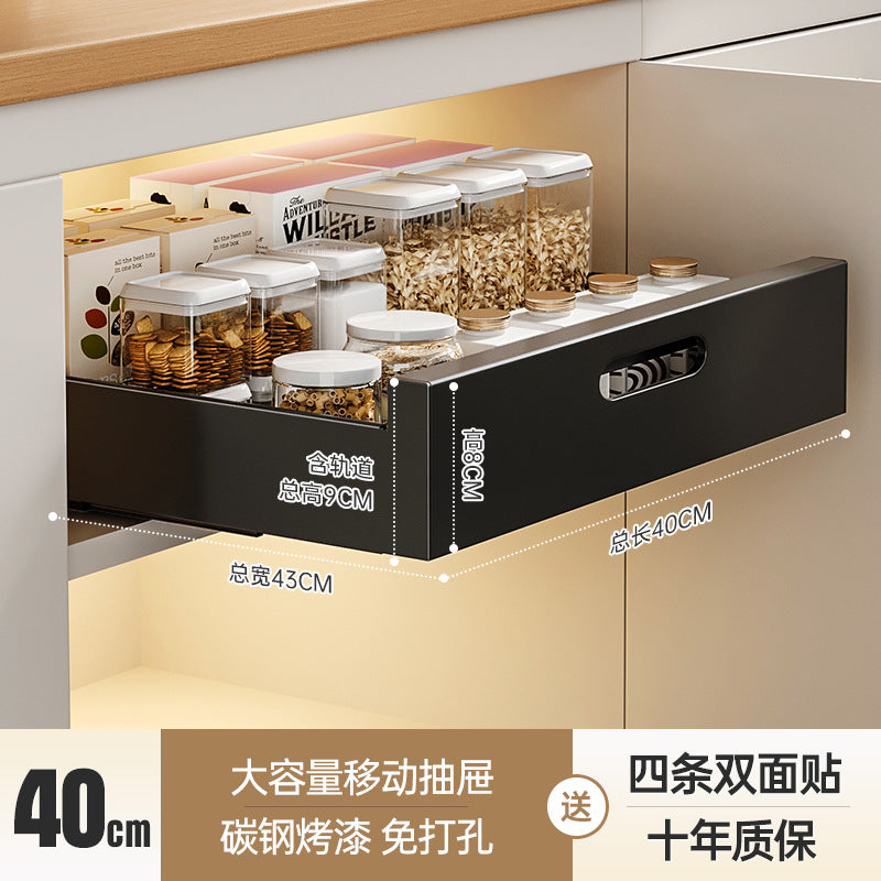 Pull-Out Storage Rack for Kitchen Drawer Organizer