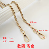Metal Bag Chain with Woven Shoulder Strap