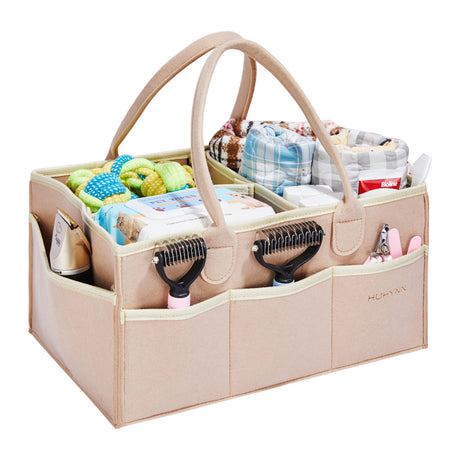 HUHYNN Tragetasche für Haustierpflege Organizer-Tasche Hundepflegetasche für Reisen im Freien (nur Tasche) (Khaki)