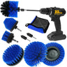 ETOUPA 10 Pcs Drill Brush Attachment Set Power Cleaning Scrub Brush Kit with Extend Long Attachment All Purpose Drill Scrub Brushes for Car Grout Floor Shower Bathroom and Kitchen (Blue)