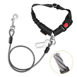 CHZUOBER Chew Proof Dog Car Seat Belt 2 in 1 Steel Cable Dog Car Accessories Headrest Restraint Dog Seat Belt for Medium Large Dogs Chewer Heavy Duty Dog Seatbelt for Cars Swivel Attach